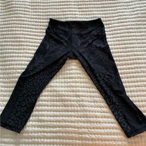 Scorpio Sol Black Leaf and Leopard Print Leggings